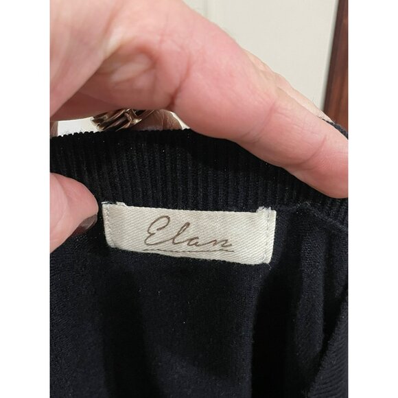 Elan Womens Black Sweater With Red Star Sleeve Design Size L Givenchy Style - Picture 2 of 7
